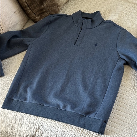 Polo Ralph Lauren performance men’s blue Double-knit Mockneck Sweatshirt XL - Picture 2 of 13